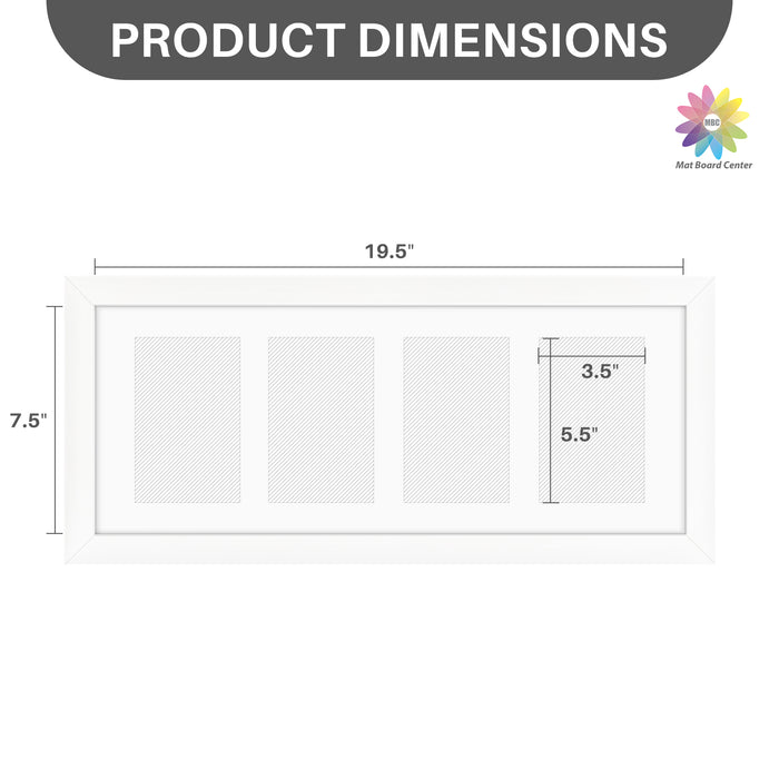 Clearance 8x20 Collage Picture Frames for Four 4x6 Picture Wood Frame (10 Pcs per Box)