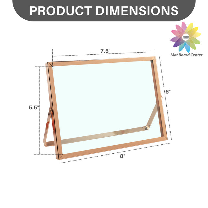 Clearance 8x6 Floating Frame Displays Any Size Photo up to 8 by 6 Rose Gold (24 Pcs Per Box)