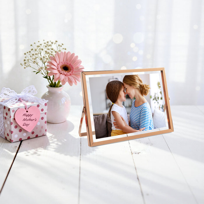 Clearance 8x6 Floating Frame Displays Any Size Photo up to 8 by 6 Rose Gold (24 Pcs Per Box)