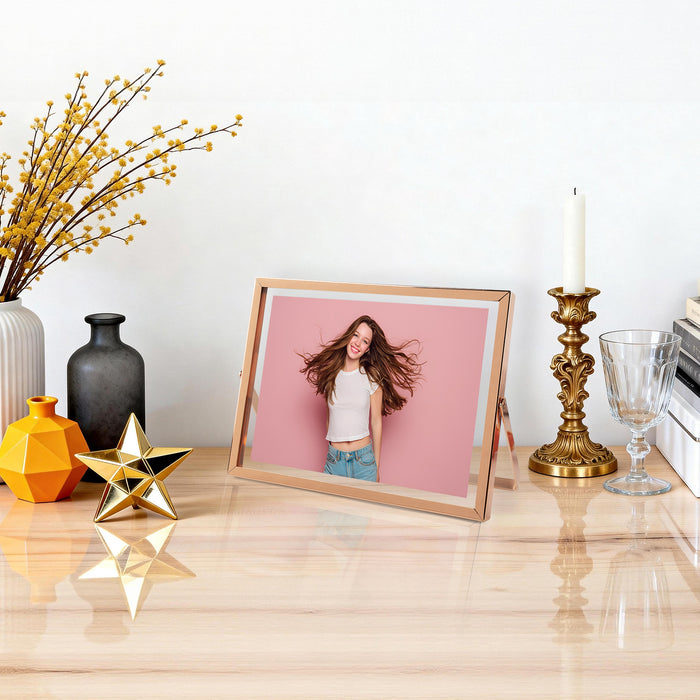 Clearance 8x6 Floating Frame Displays Any Size Photo up to 8 by 6 Rose Gold (24 Pcs Per Box)