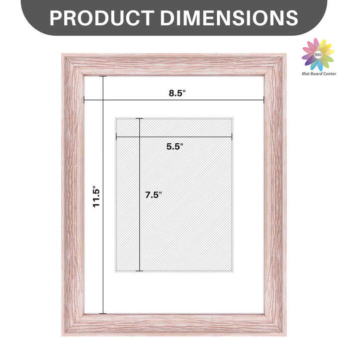 Clearance 9x12 Picture Frame for 6x8 Photo with White Mat and Plexiglass (12 Pcs Per Box)