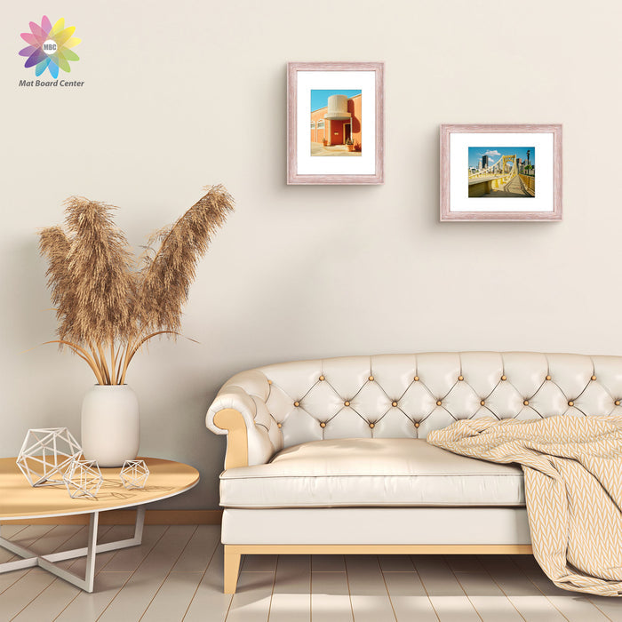 Clearance 9x12 Picture Frame for 6x8 Photo with White Mat and Plexiglass (12 Pcs Per Box)