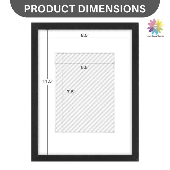 Clearance 9x12 Picture Frame for 6x8 Photo with White Mat and Plexiglass (16 Pcs per Box)
