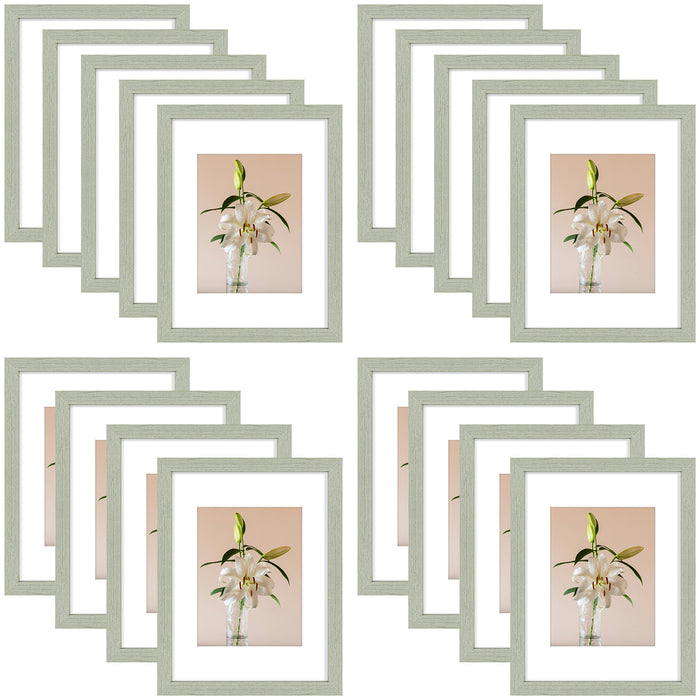 Clearance 9x12 Picture Frames for 6x8 Photo (18 Pcs Per Box) Light Grey
