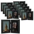 Clearance Double Picture Frame For 4x6 Photo Hinged Frames (10 Pcs Per Box) Black