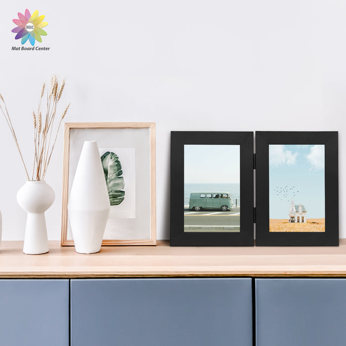 Clearance Double Picture Frame For 4x6 Photo Hinged Frames (10 Pcs Per Box)