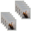 Clearance, Pack of 10, 11X14 Picture Frames with Real Glass Grey