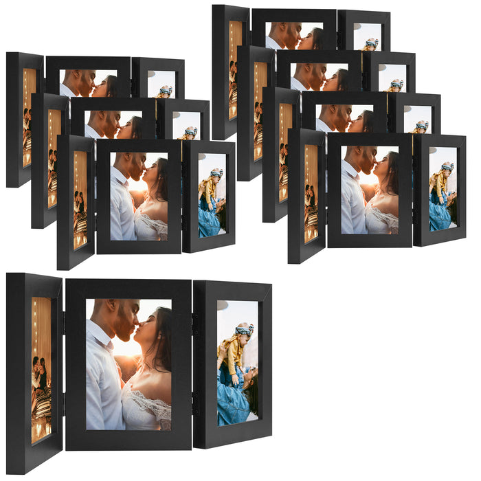 Clearance Three Picture Frame for Three 4x6 Pictures (8 Pcs per Box) Black