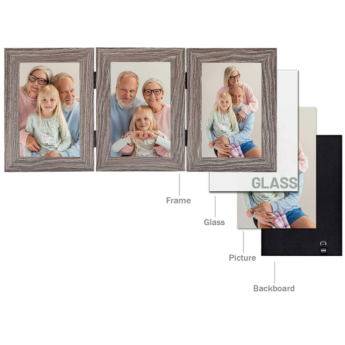 Clearance Three Picture Frame for Three 4x6 Pictures (8 Pcs per Box)