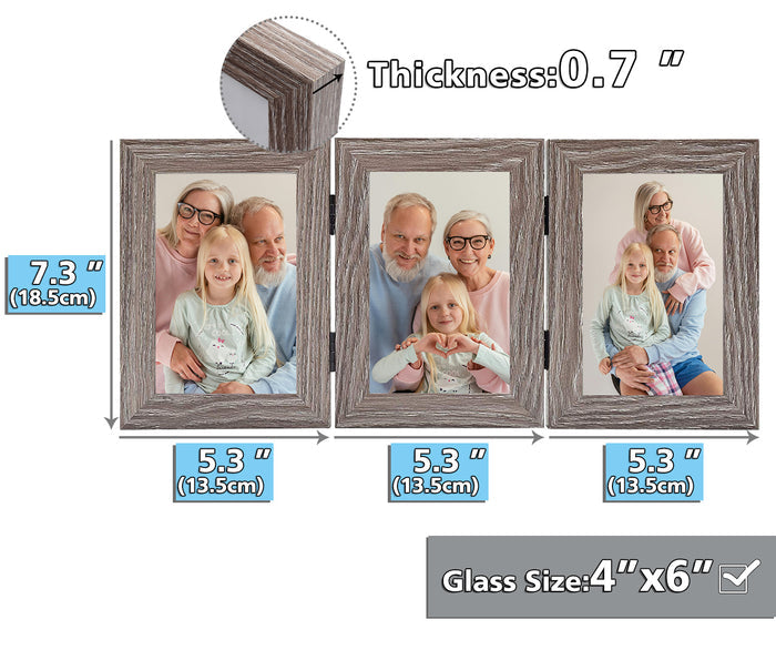 Clearance Three Picture Frame for Three 4x6 Pictures (8 Pcs per Box)