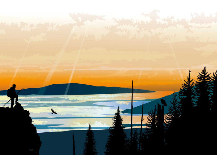 Mark Preston Climber Lookout Wall Art | Native Art Canada