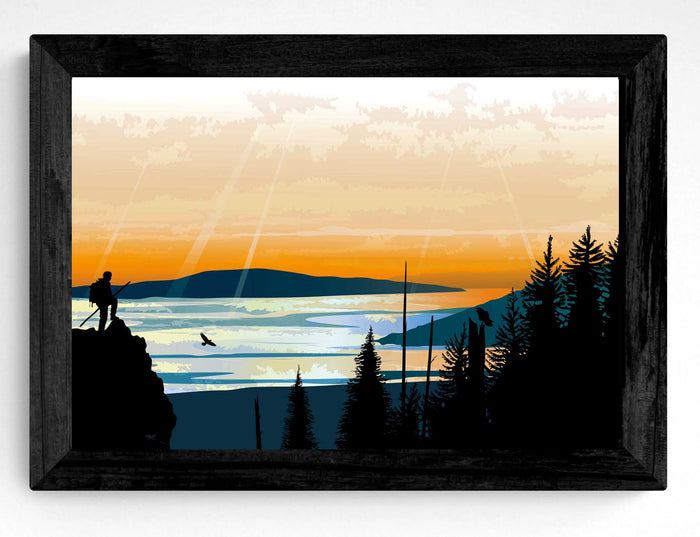 Mark Preston Climber Lookout Wall Art | Native Art Canada