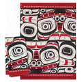 Cotton Tea Towel, Matriarch Bear by Morgan Asoyuf - shipping late June / July indigenous art gift by Morgan Asoyuf Canada