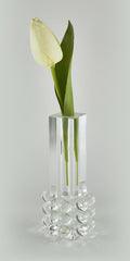 Crystal Glass Bubble Bud Vase