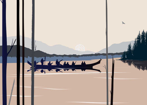 Curtis Canoe indigenous art gift by Mark Preston Canada