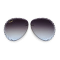 Custom Aviator Lenses (60) - Gray Gradient (Diamond Cut)
