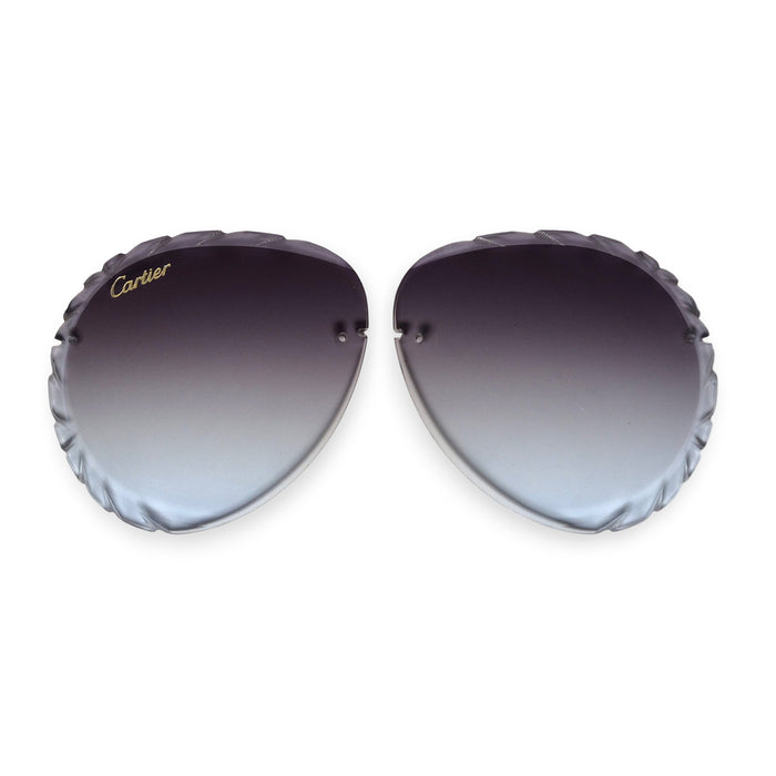Custom Aviator Lenses (60) - Gray Gradient (Diamond Cut)