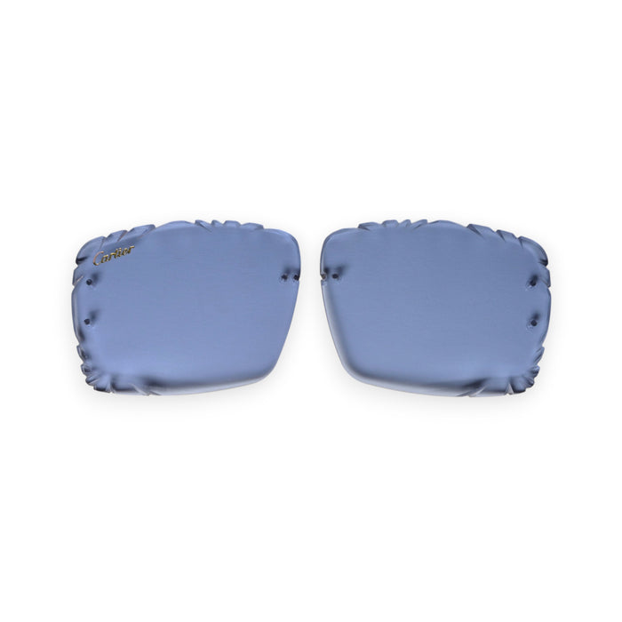 Custom Shape Lenses (59-56) - Smoke Blue/Brown (Diamond Cut)