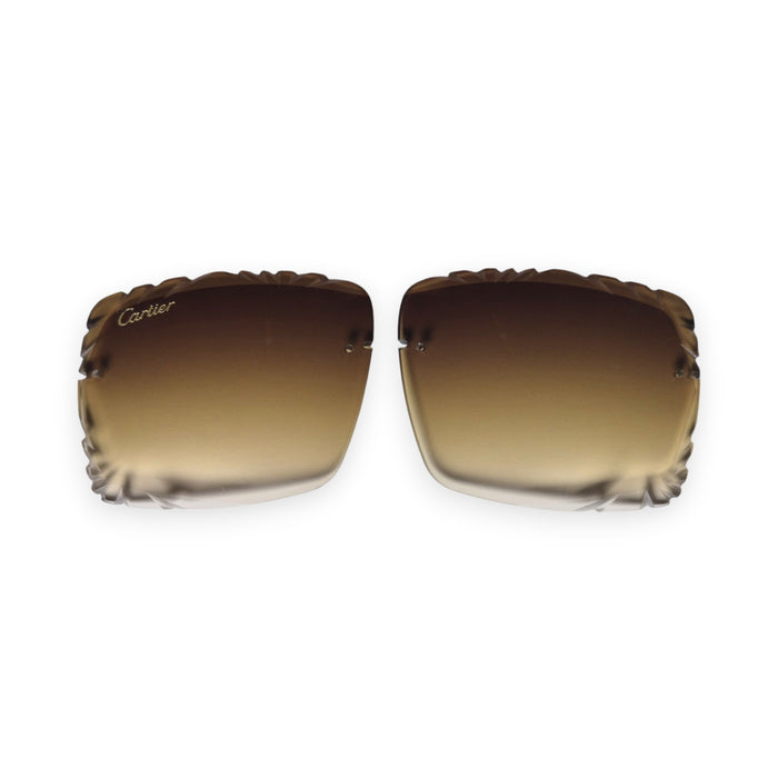 Custom Shape Lenses (59-56) - Smoke Blue/Brown (Diamond Cut)
