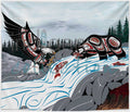 Cycle of Life indigenous art blanket by Richard Shorty Canada