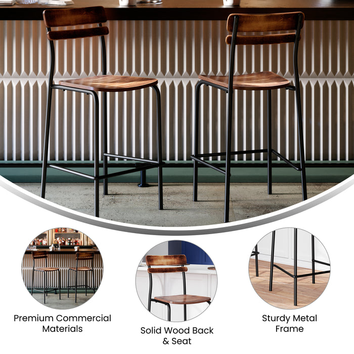 Commercial Black Bar Stool