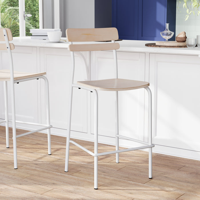 Commercial White Bar Stool
