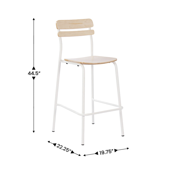 Commercial White Bar Stool