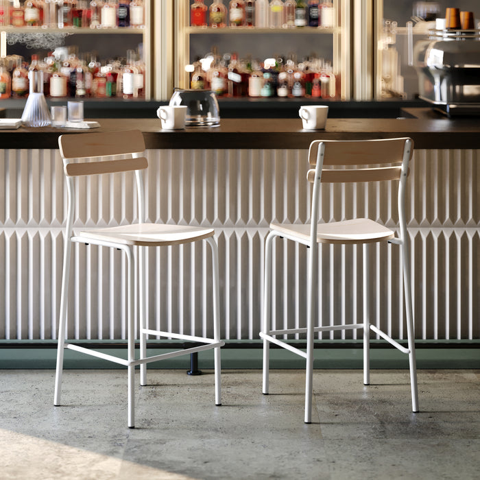 Commercial White Bar Stool