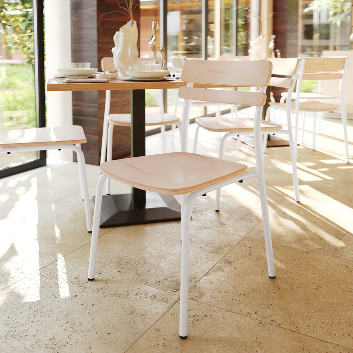 Commercial White Dining Chair