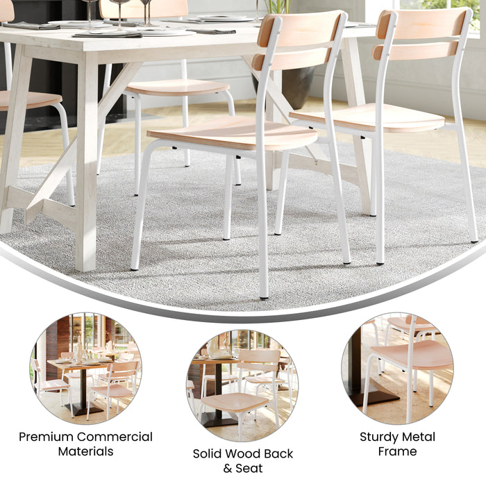 Commercial White Dining Chair