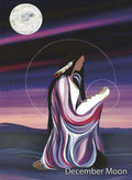 December Moon Fridge Magnet by Native Artist Betty Albert indigenous art gift by Betty Albert Canada