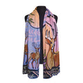 Deer (Waawaashkeshi) by Strong Angeconeb, Viscose Scarf indigenous art shawl by Strong Angeconeb Canada