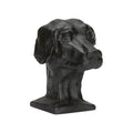 A black matte finish dog sculpture accent.
