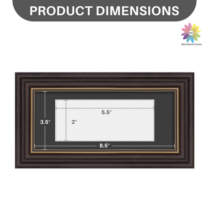 Dollar Bill Frame with Black Mat or Hold 4x9 Business License (10 Pcs Per Box)