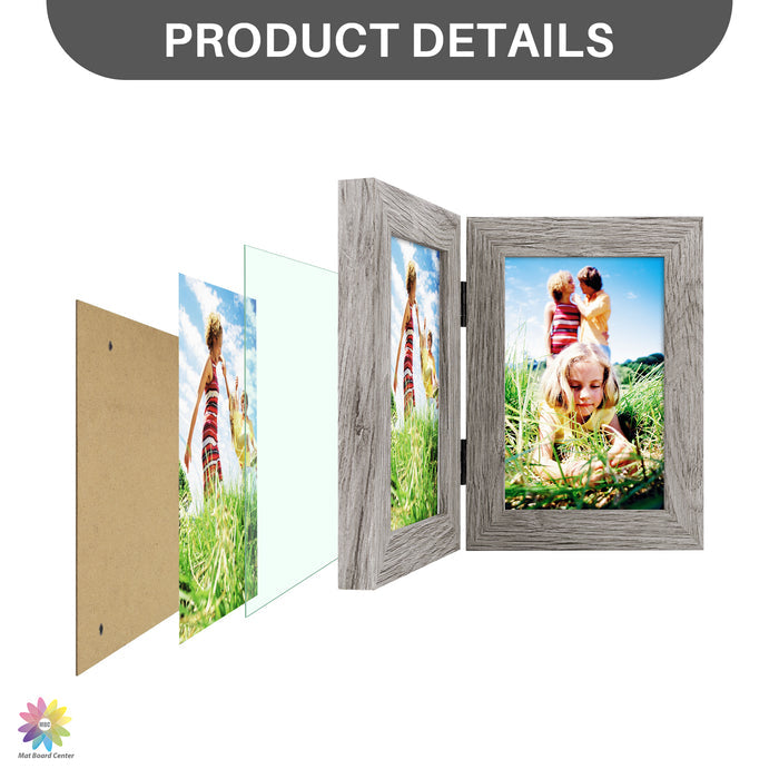 Double Picture Frame For 4x6 Photo Hinged Frames (10 Pcs Per Box)