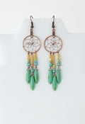 Dreamcatcher Earrings Handmade in Canada indigenous art gift by Monague Canada