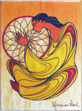 Dreamcatcher Fridge Magnet, artwork by Native artist Maxine Noel indigenous art gift by Maxine Noel Canada
