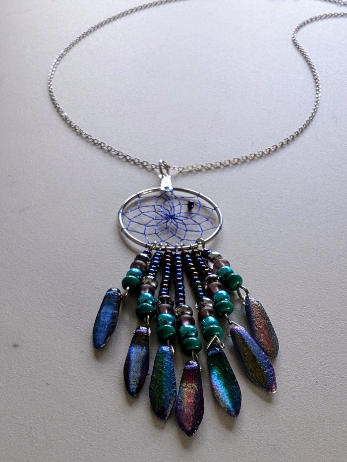 Dreamcatcher Necklace indigenous art gift by Monague Canada