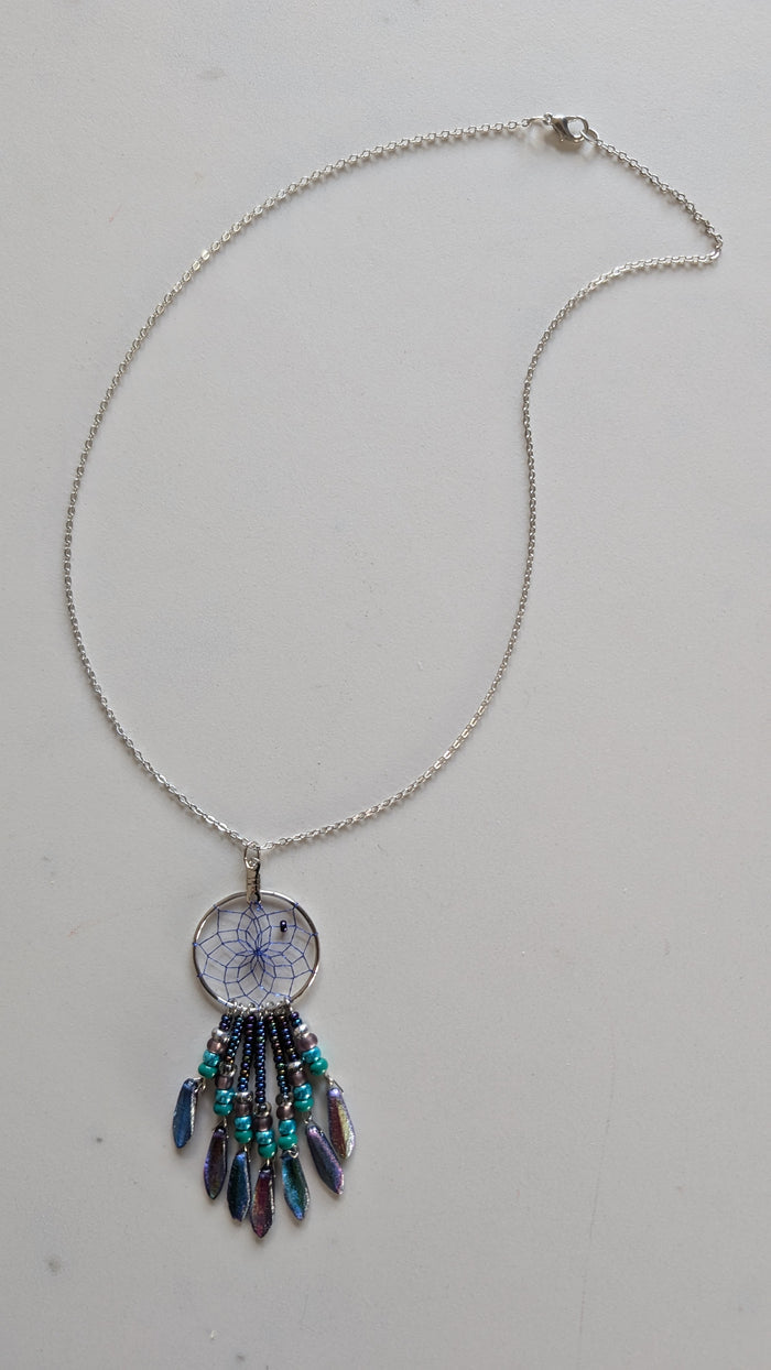 Dreamcatcher Necklace indigenous art gift by Monague Canada