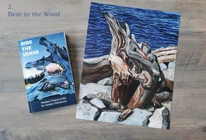 Driftwood Prints and Cowboy Poetry by artist / author Jocelyn Winterburn indigenous art gift by North of Fifty First Nations & Métis Art Boutique Canada