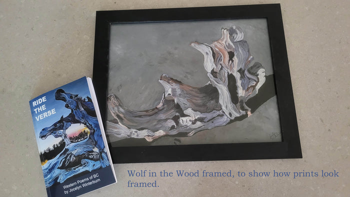 Driftwood Prints and Cowboy Poetry by artist / author Jocelyn Winterburn indigenous art gift by North of Fifty First Nations & Métis Art Boutique Canada