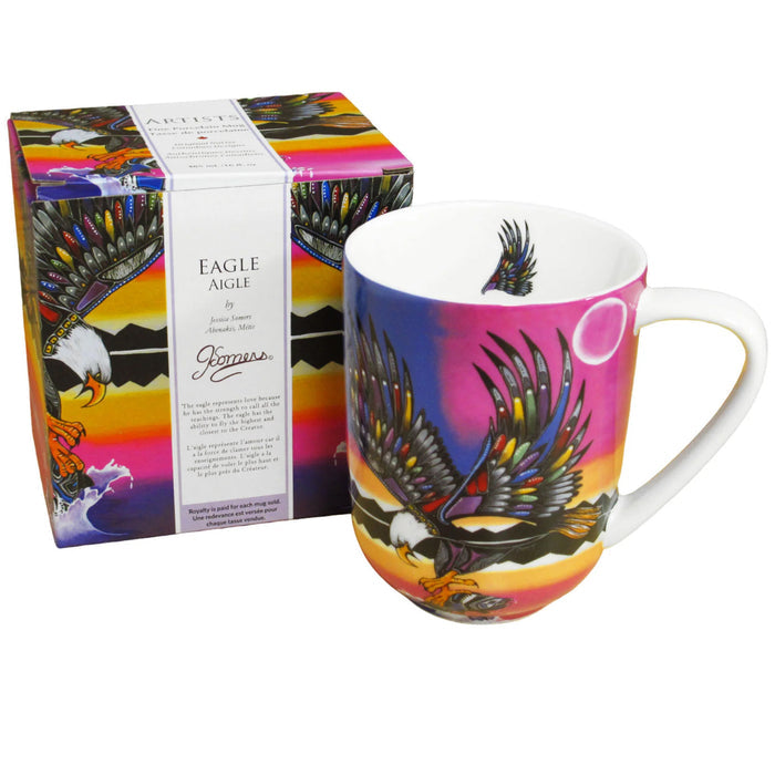Eagle indigenous art mug by Jessica Somers Canada