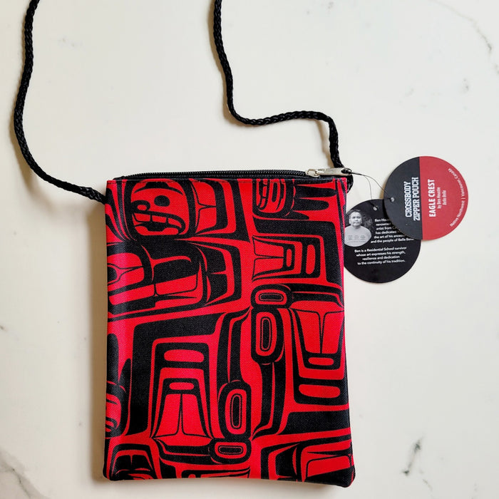 Eagle Crest Crossbody purse, Bella Bella Artist Ben Houstie design indigenous art gift by Ben Houstie Canada