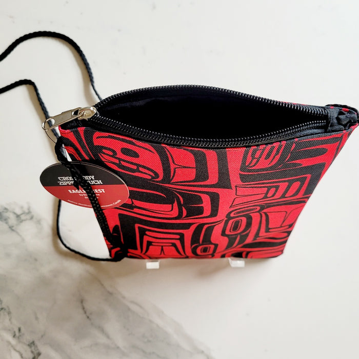 Eagle Crest Crossbody purse, Bella Bella Artist Ben Houstie design indigenous art gift by Ben Houstie Canada
