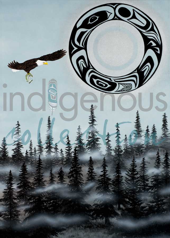 Shelley Davies Eagle Moon Wall Art | Native Art Canada