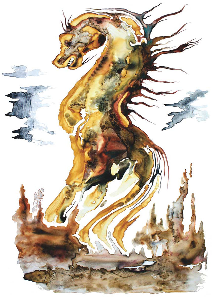 Earth Dragon Art Card indigenous art gift by Colleen Gray Canada