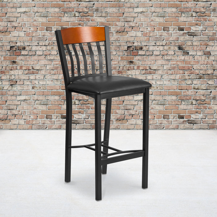 Bk/Chy Vert Stool-Black Seat