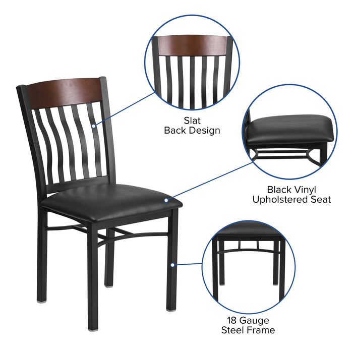 Bk/Nat Vert Chair-Black Seat
