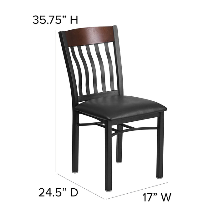 Bk/Nat Vert Chair-Black Seat