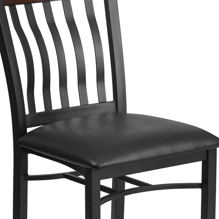 Bk/Nat Vert Chair-Black Seat